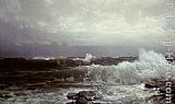 Breaker Paintings - Breakers at Beaver by William Trost Richards